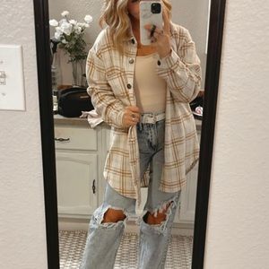 Tan Plaid shacket